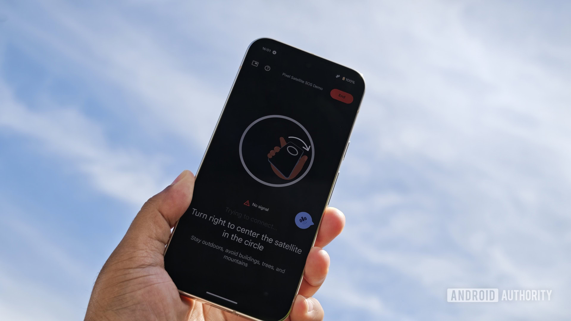 Imagem de herói SOS de satélite Pixel 3 Imagem de herói SOS de satélite Pixel 3