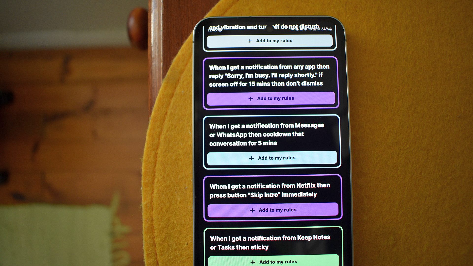 Notificações do Android Buzzkill 2