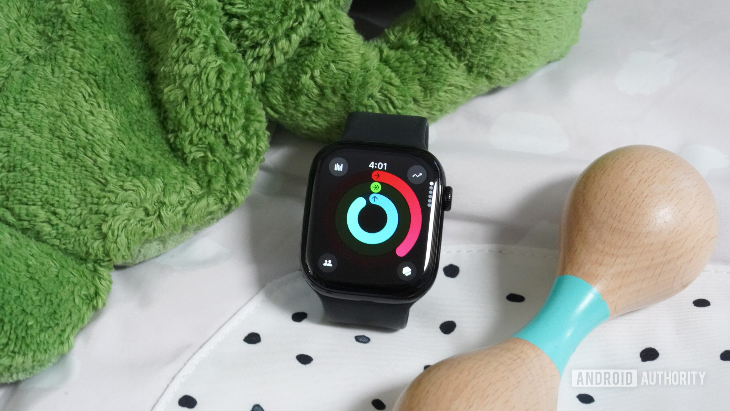 Apple Watch Activity anéis Um Apple Watch exibe os anéis de atividades em dificuldades dos usuários.