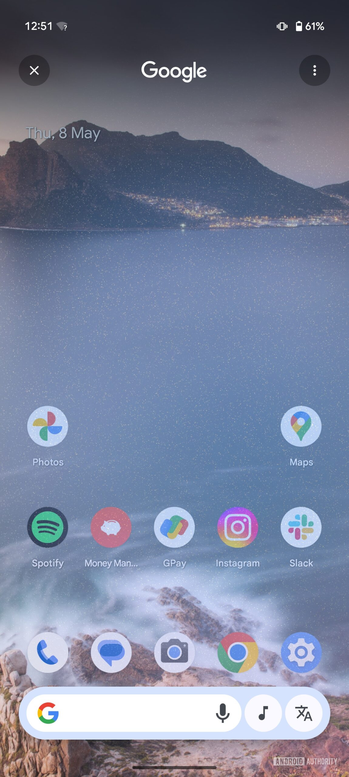 Círculo para pesquisar a interface do usuário atual
