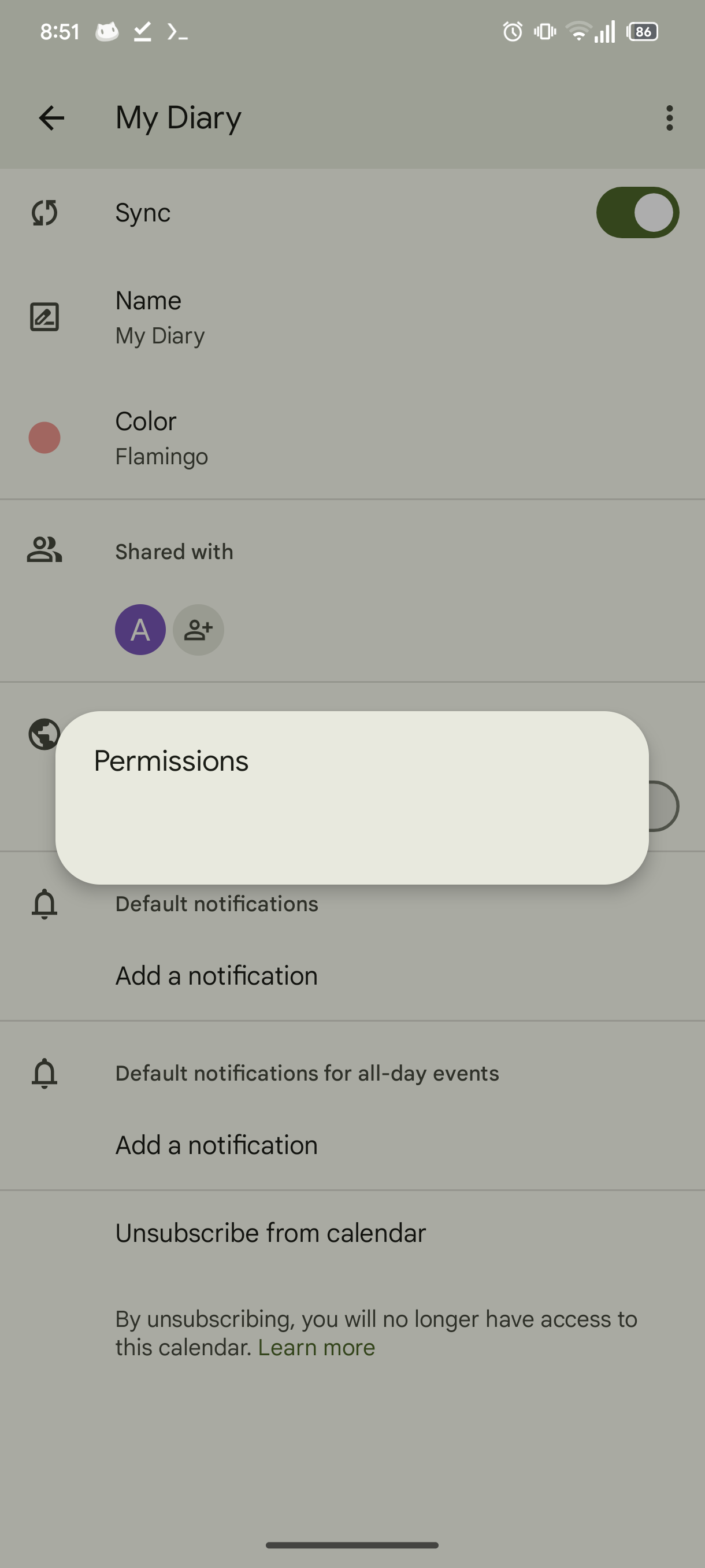 Google Calendário Mobile Public Share Permissions PopUp