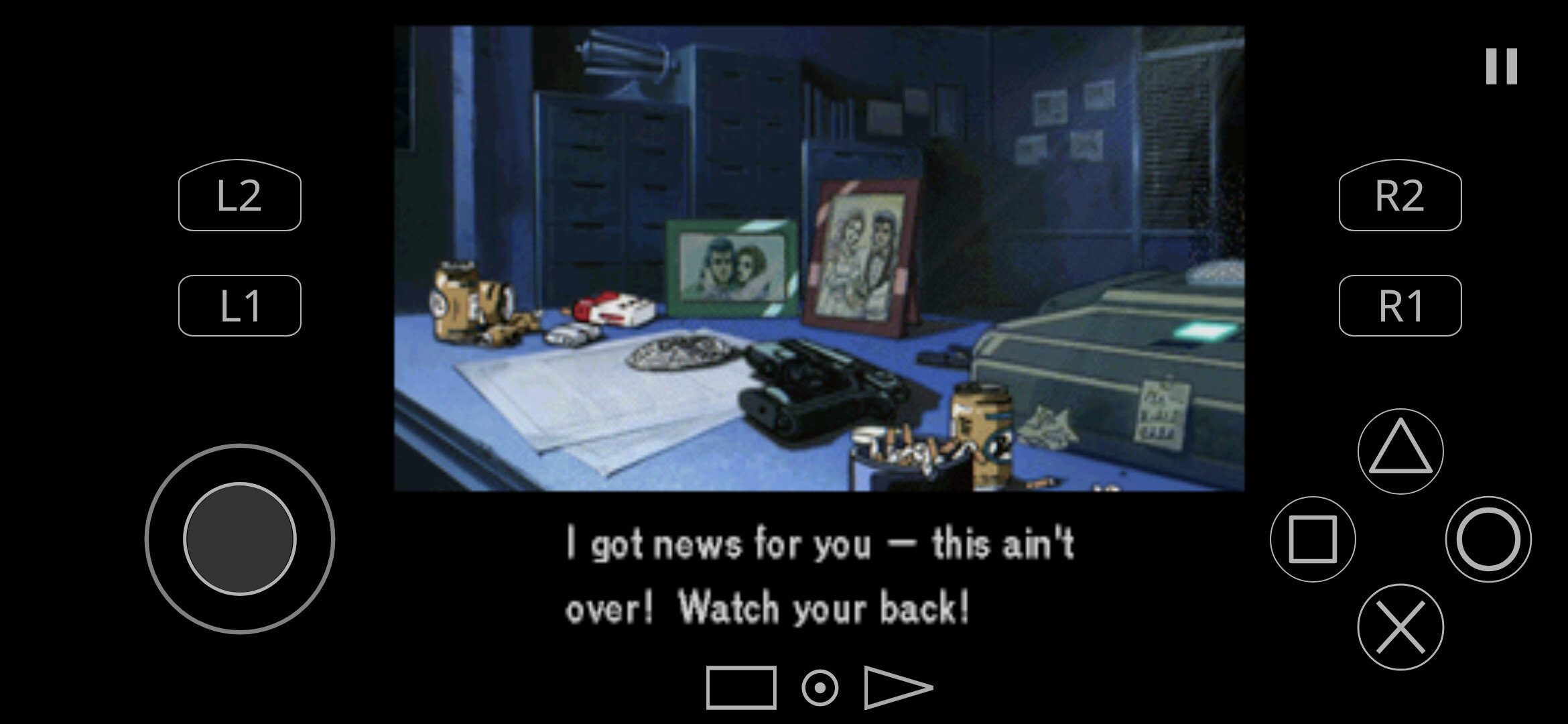 Jogo de policenauts em execução no emulador