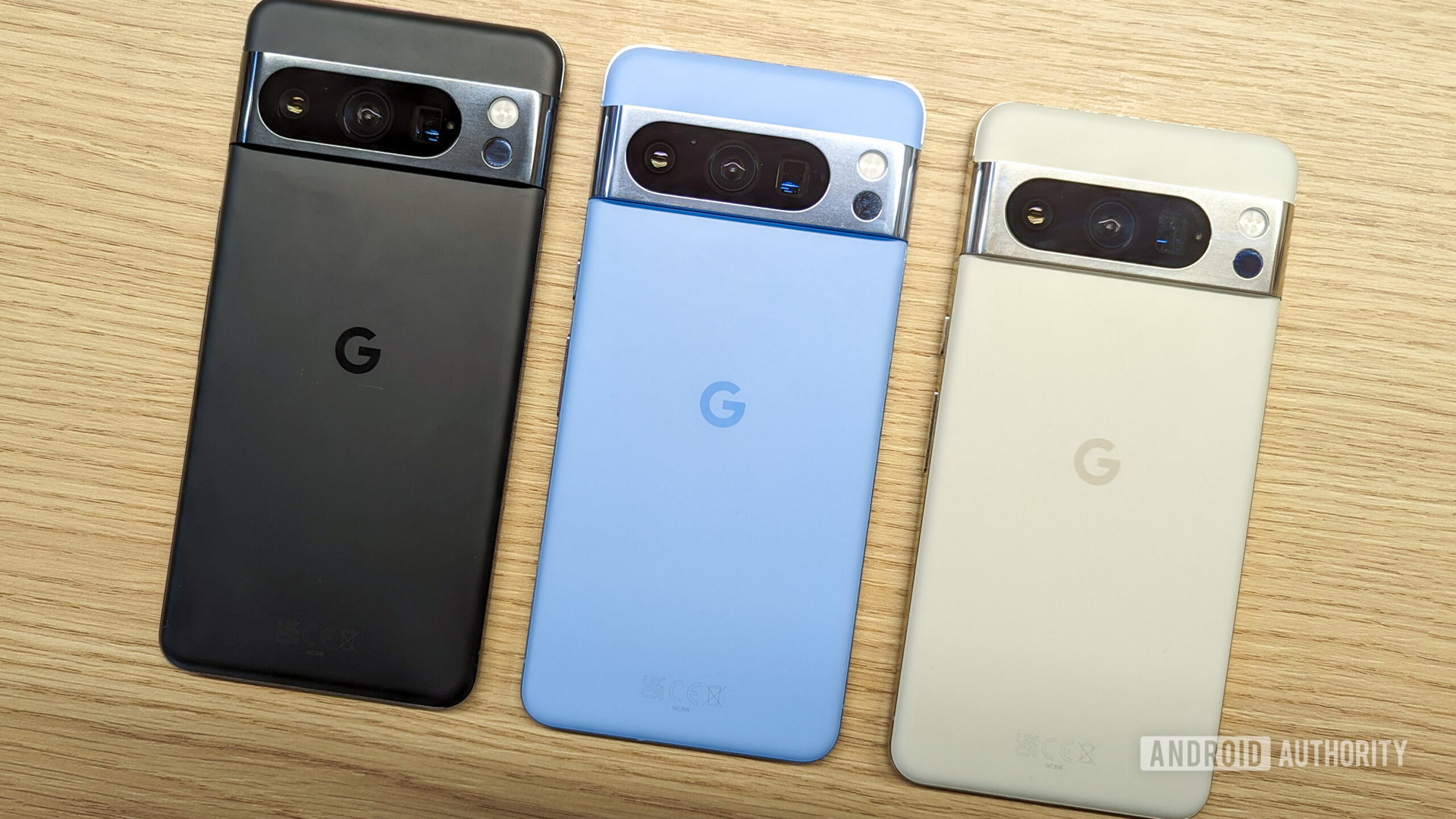 Google Pixel 8 Pro traseiro todas as cores