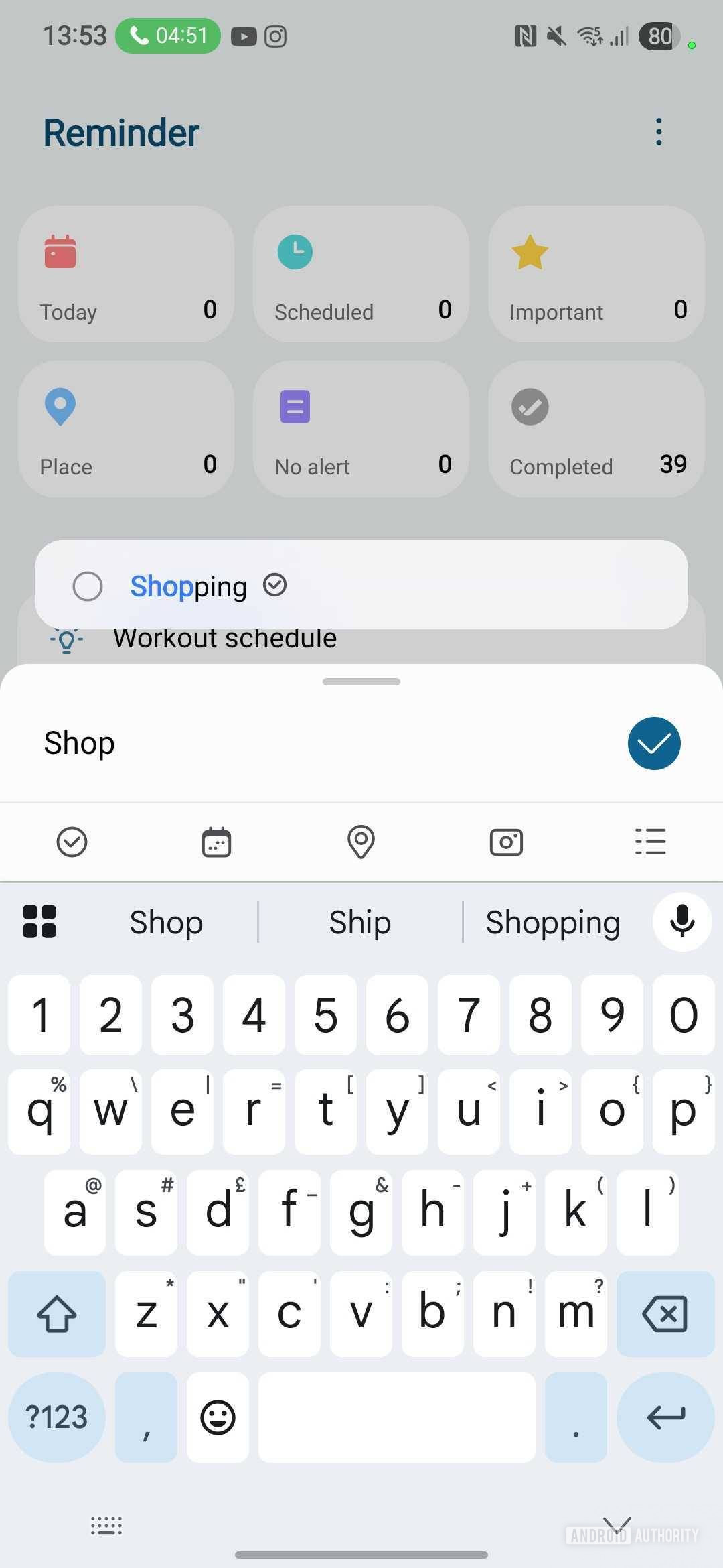 Lembrete da Samsung One Ui 8 2