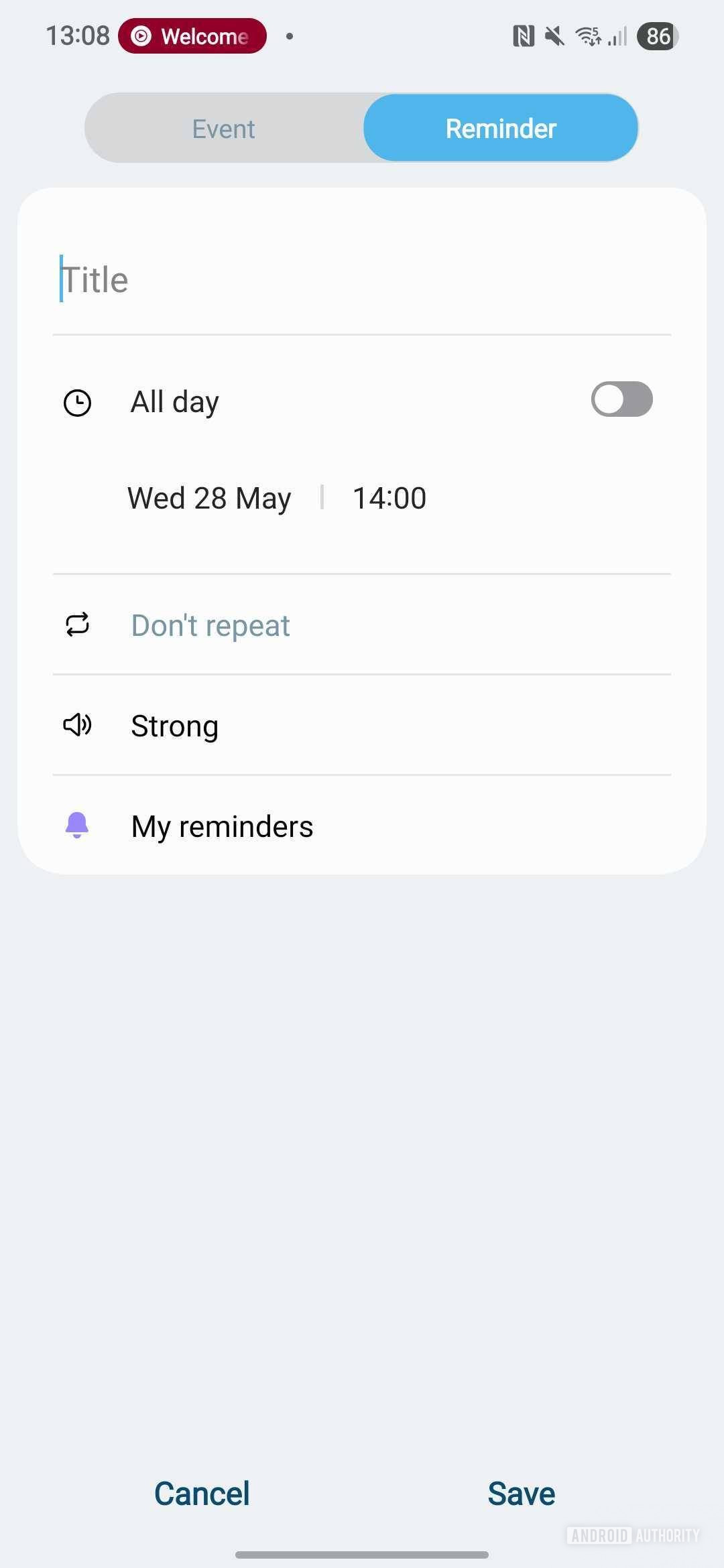Samsung Calendário One Ui 8 Integração de lembrete