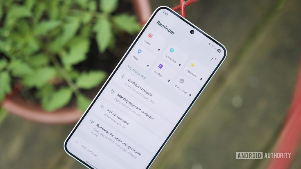 Uma interface do usuário 8 traz melhorias visuais e funcionais substanciais para o aplicativo de lembrete Samsung