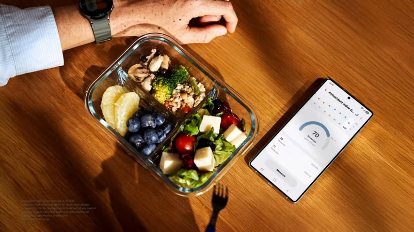 Recurso do índice antioxidante da Samsung Health Recurso do índice antioxidante da Samsung Health