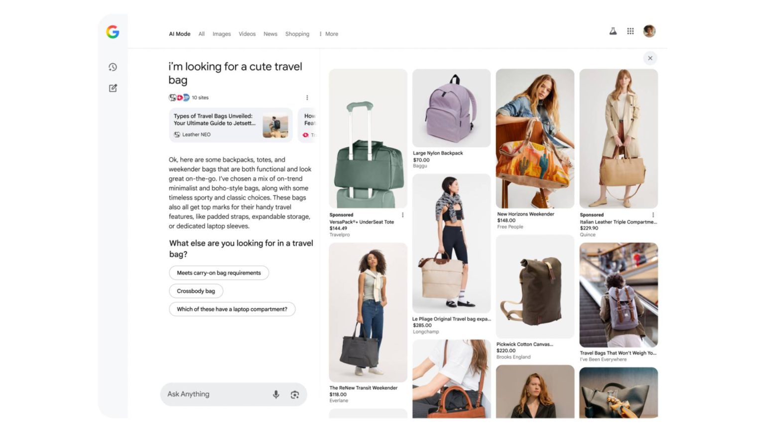 O modo AI da pesquisa do Google está definido para se tornar o assistente de compras dos seus sonhos