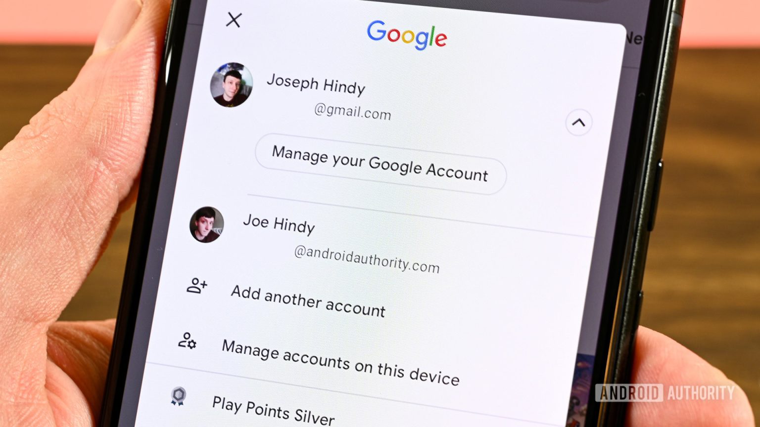 O novo comutador de contas do Google está sendo lançado em mais aplicativos