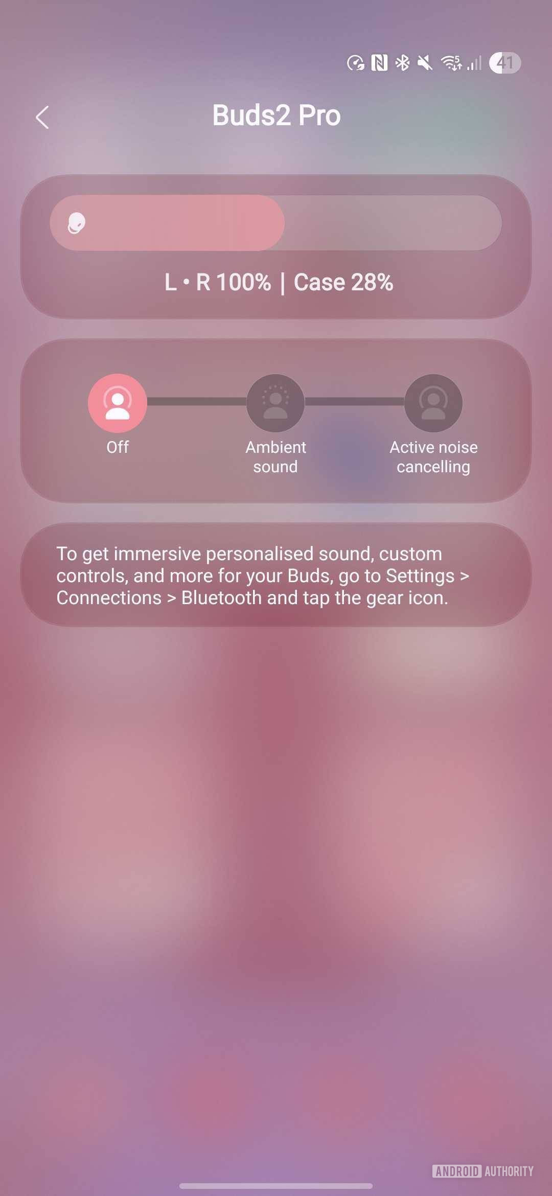 Configurações rápidas Controles de ouvido trabalhando com o Galaxy Buds 2 Pro Configurações rápidas Controles de ouvido trabalhando com o Galaxy Buds 2 Pro