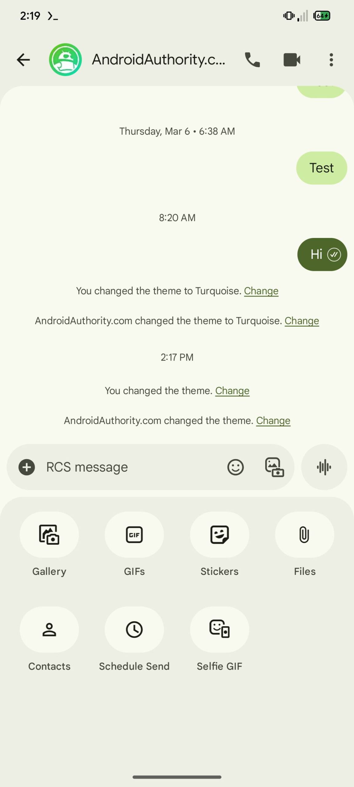 Mensagens do Google Material 3 Interface de bate -papo expressivo 1