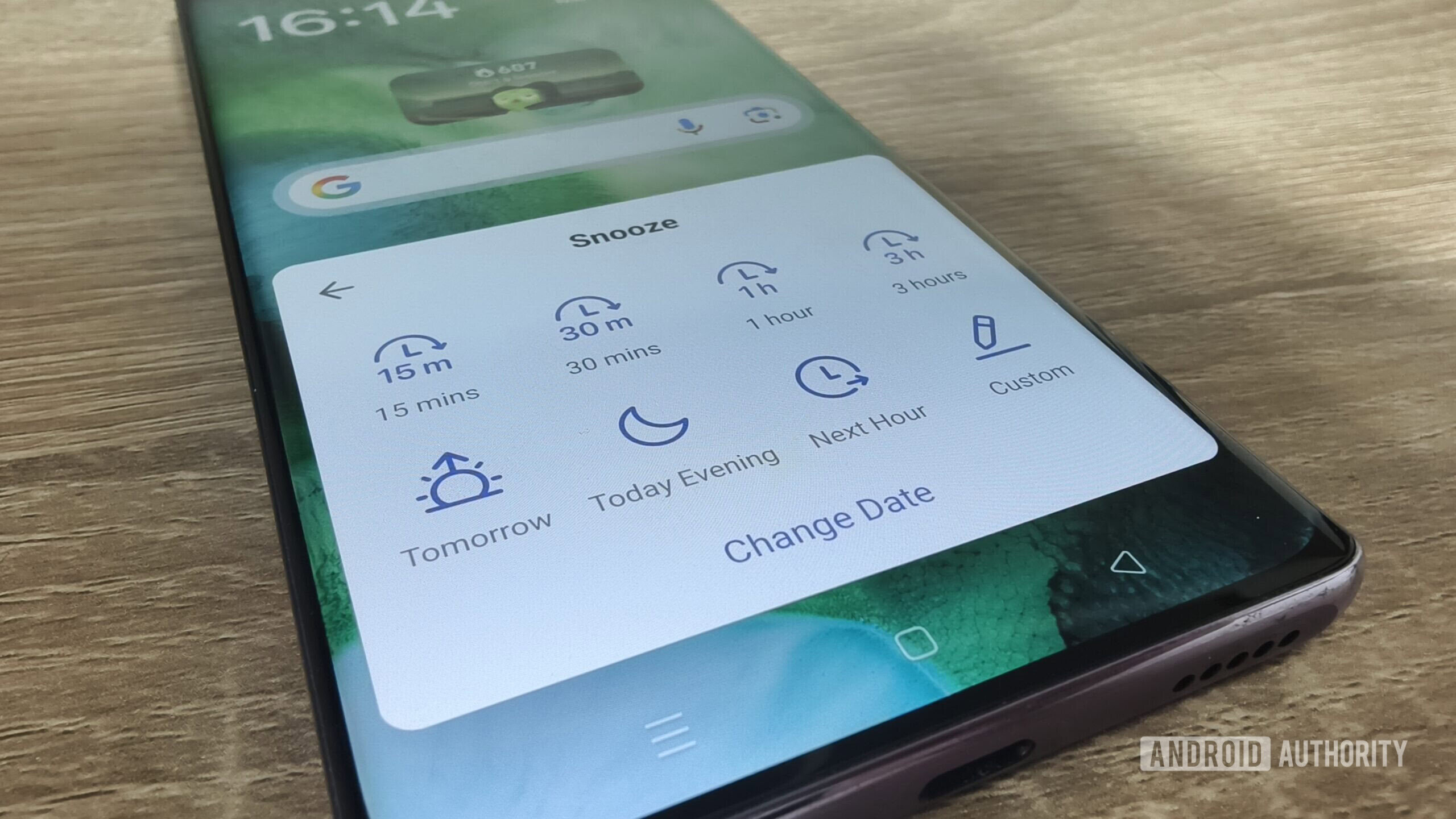 A opção Snooze para uma tarefa em TickTick