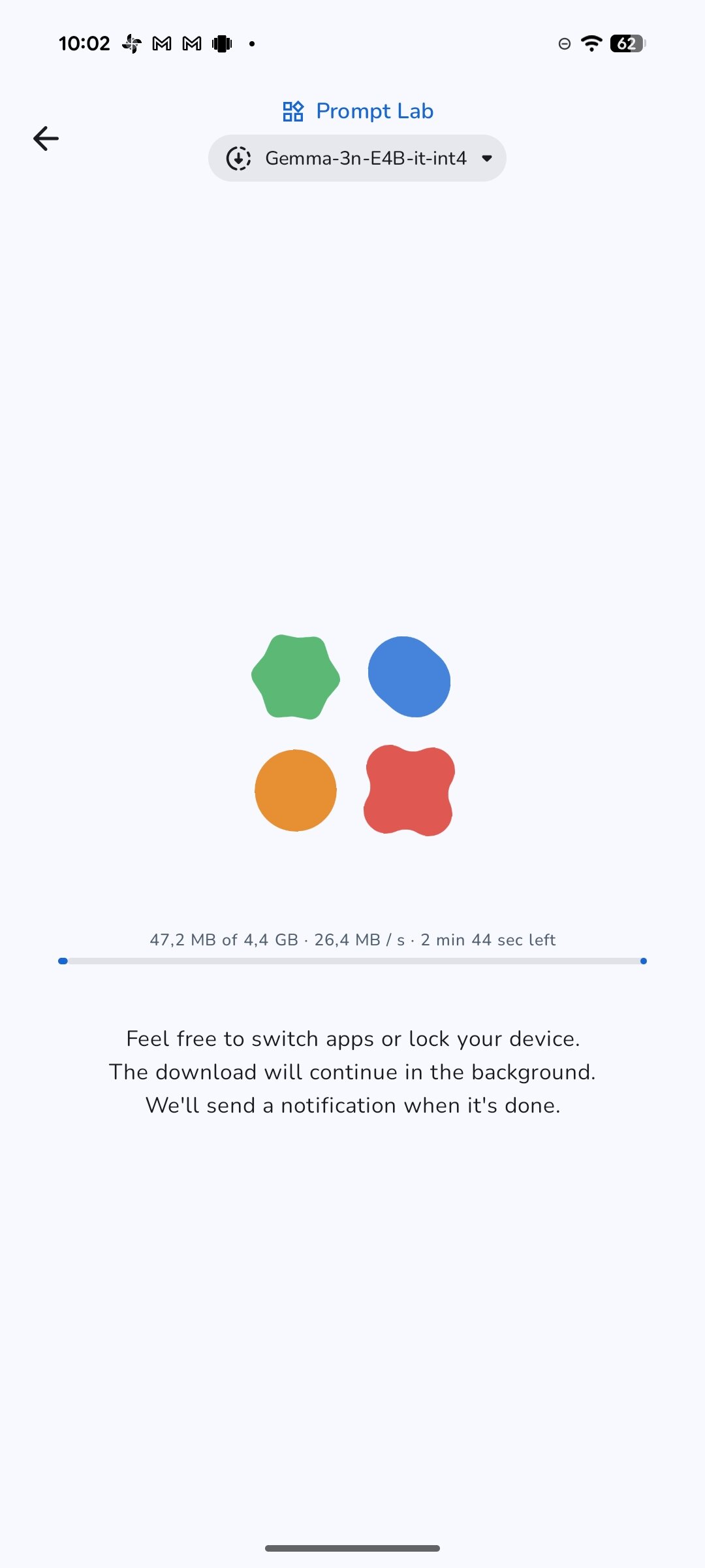 Crega de configuração da Galeria do Google Ai Edge 6