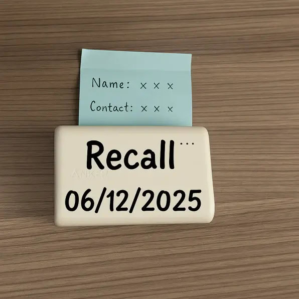 Exemplo de recall de anker