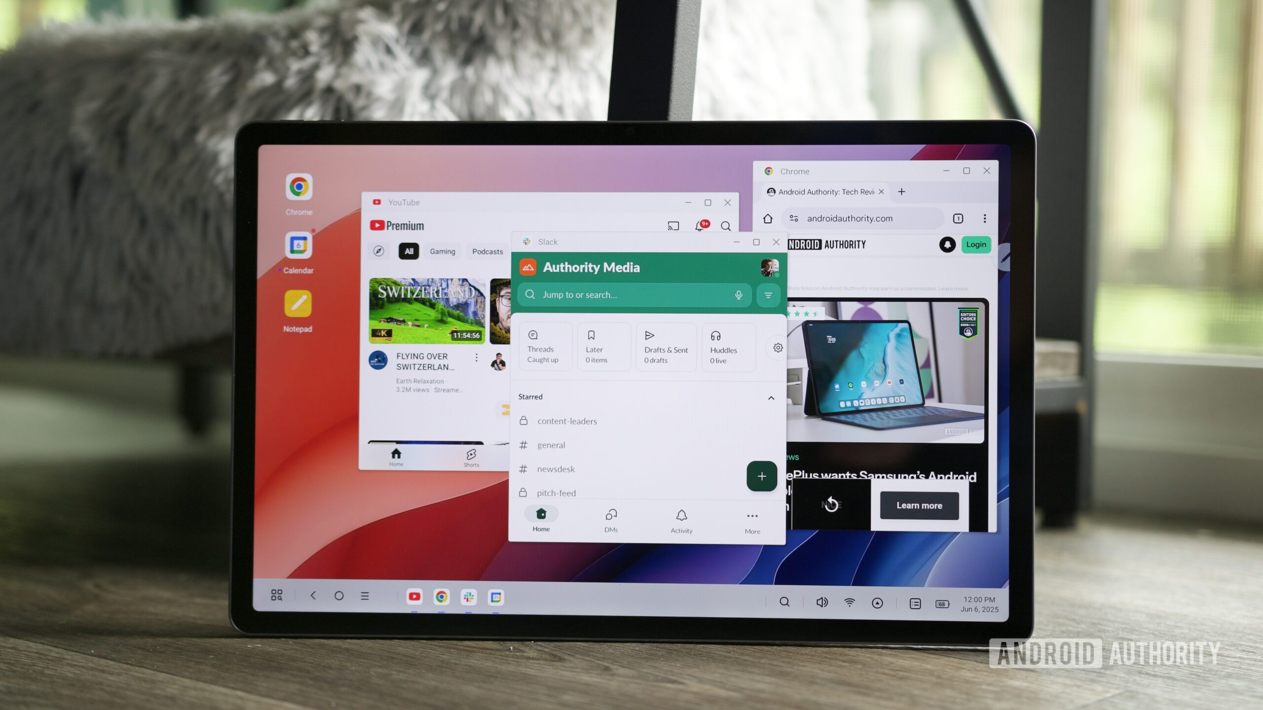 Lenovo Idea Tab Pro Review 9 Interface do modo PC na guia Idea Lenovo.