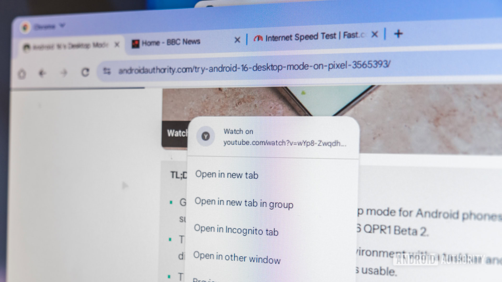 Chrome Android Desktop