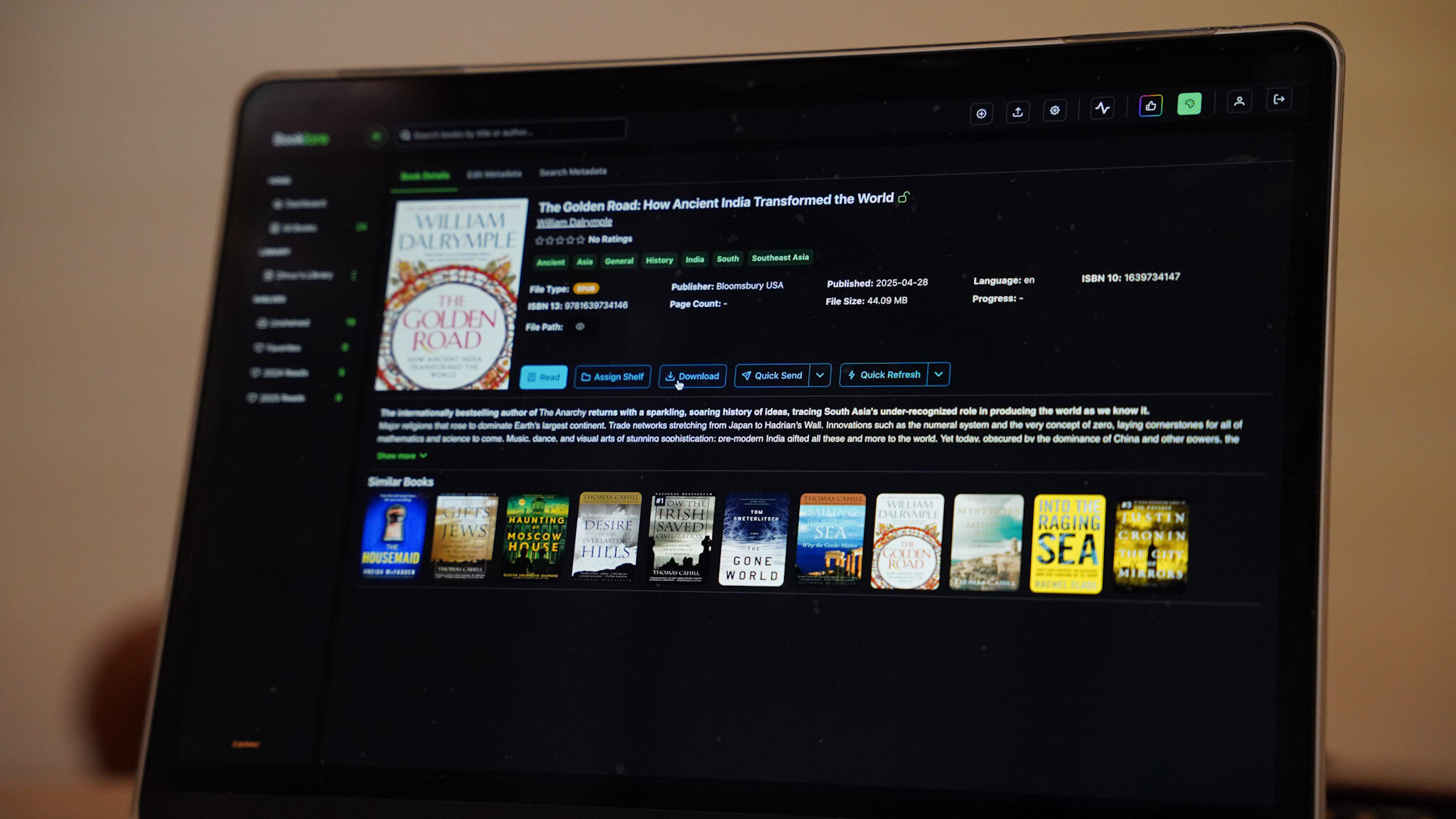 Página de livro de livros