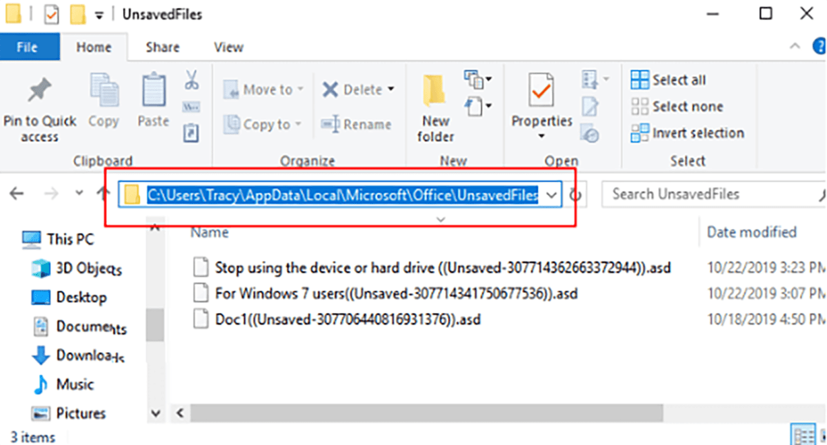 Procure arquivos de backup manualmente