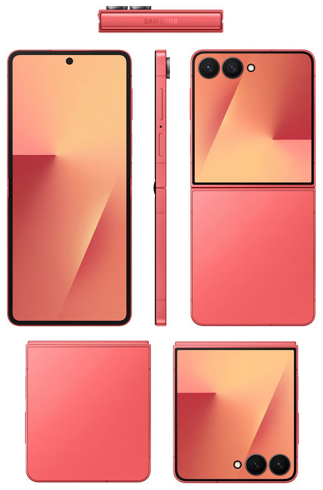Samsung Galaxy Z flip 7 coral vermelho
