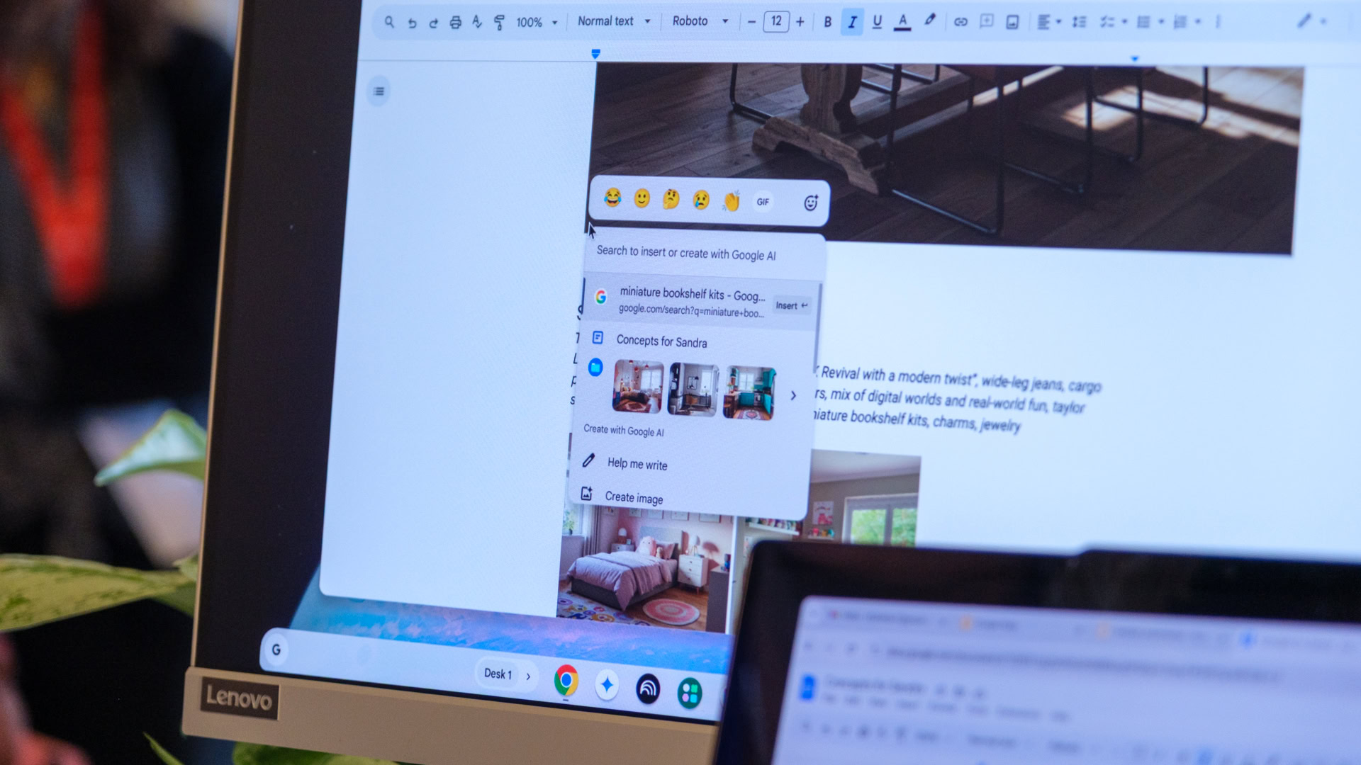 Google Chromebook Showcase Lenovo Chromebook mais 14 Inserção rápida