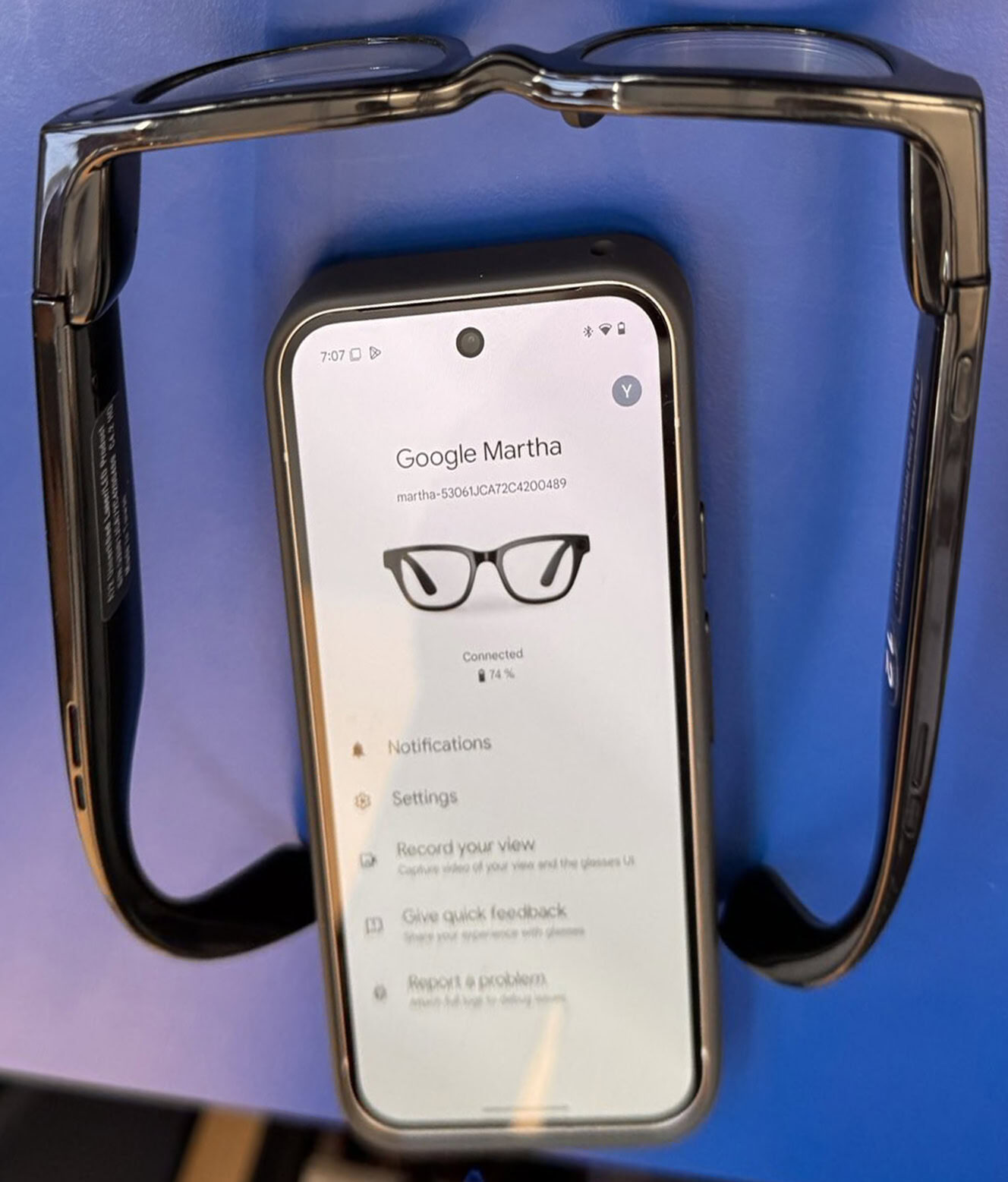 Google Martha Android XR Smart Glasses Prototype