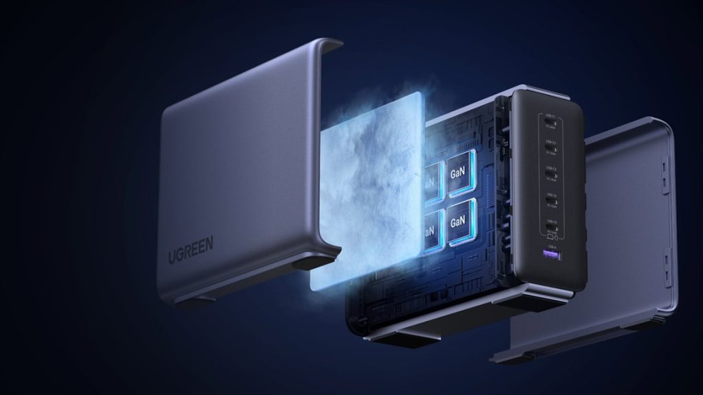 5 laptops, 1 carregador: o carregador do nexodo ugreen 500W está aqui
