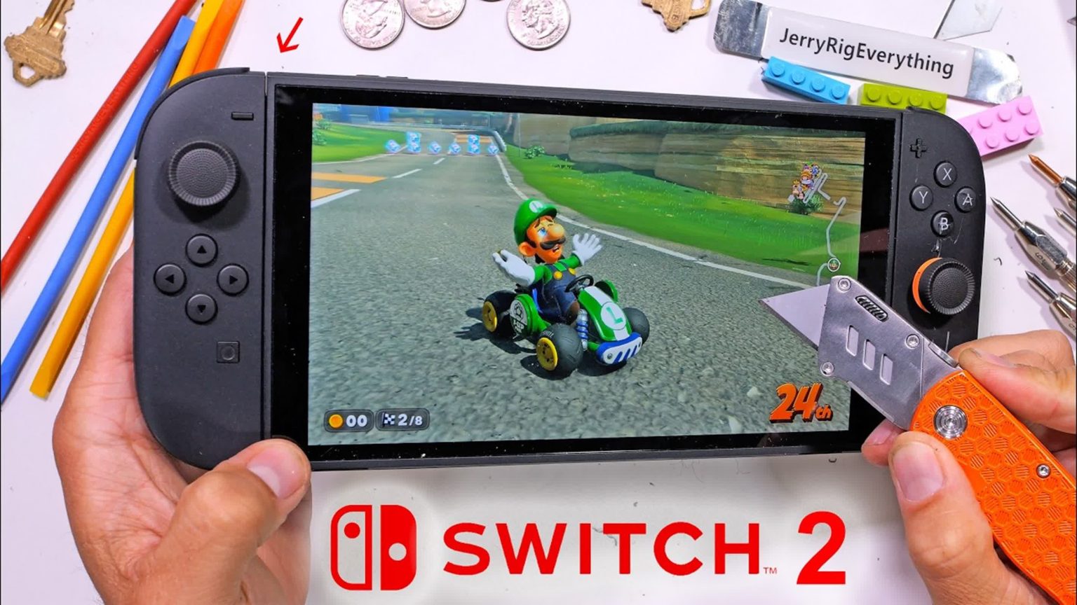 Nintendo Switch 2 sobrevive mais de 50 golpes de martelo em brutal teste de durabilidade