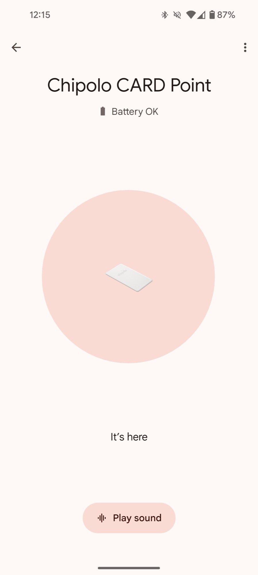 Google Encontre meu aplicativo de dispositivo Screenshot Chipolo Trackers Card Point Find Ring