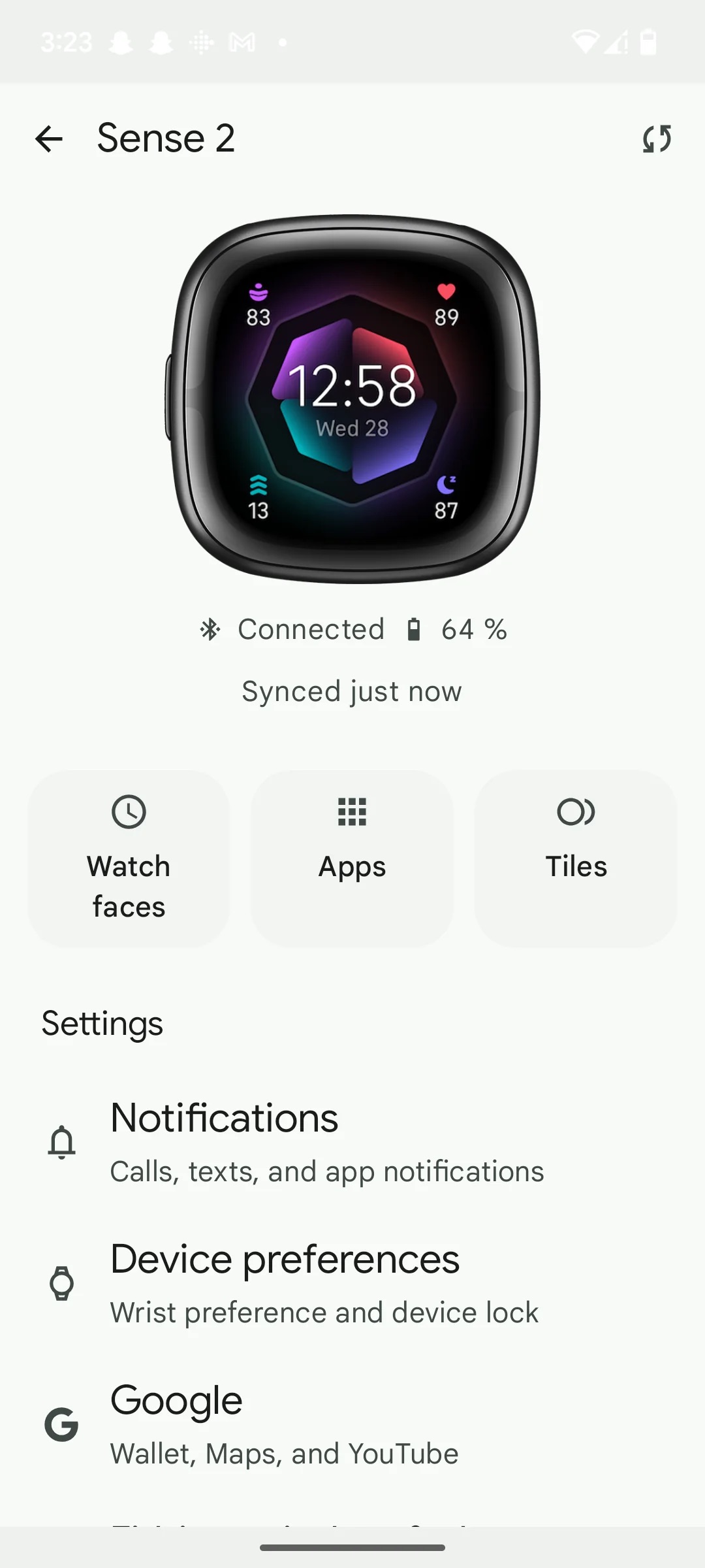 Fitbit alterou o aplicativo 1