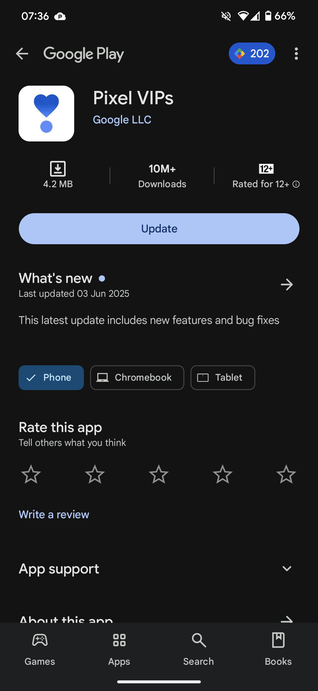 Google Pixel Vips Play Store 1