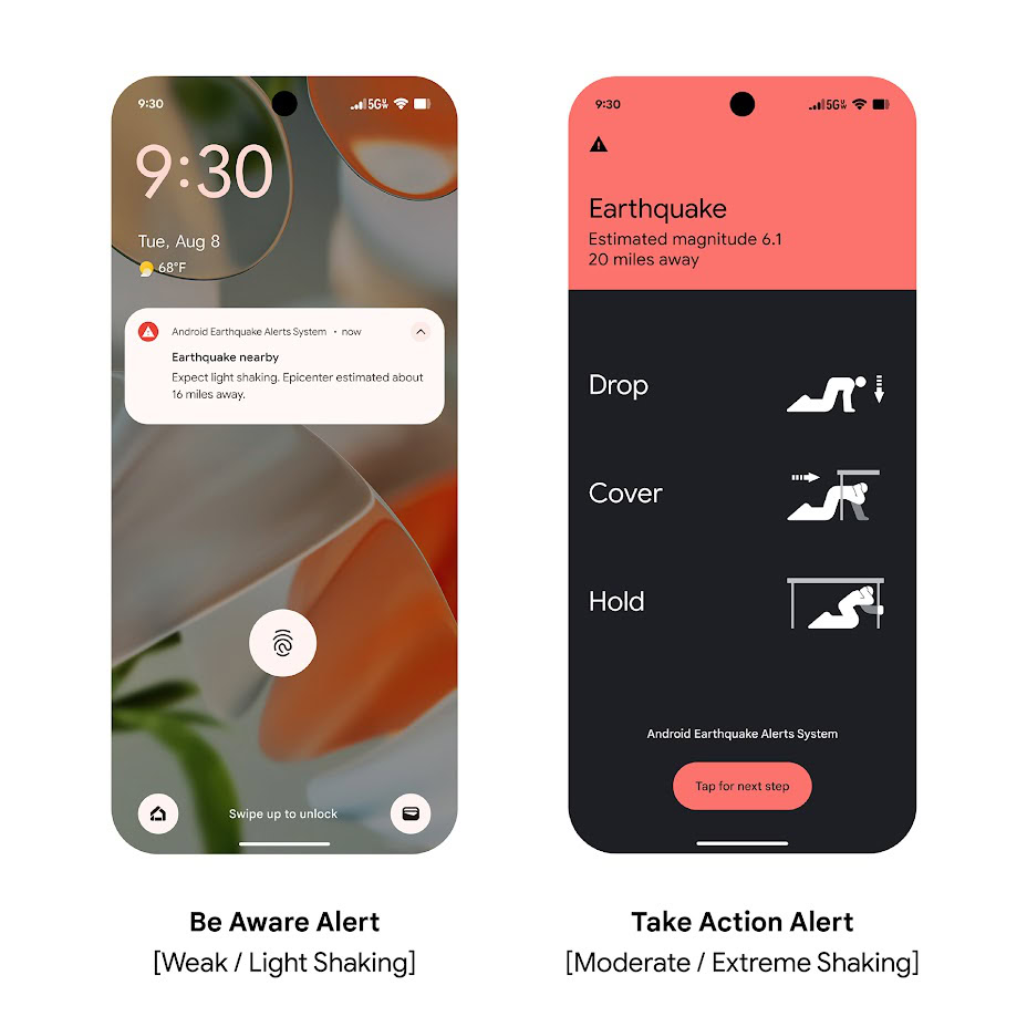 Sistema de alertas de terremotos do Android Sistema de alertas de terremotos do Android