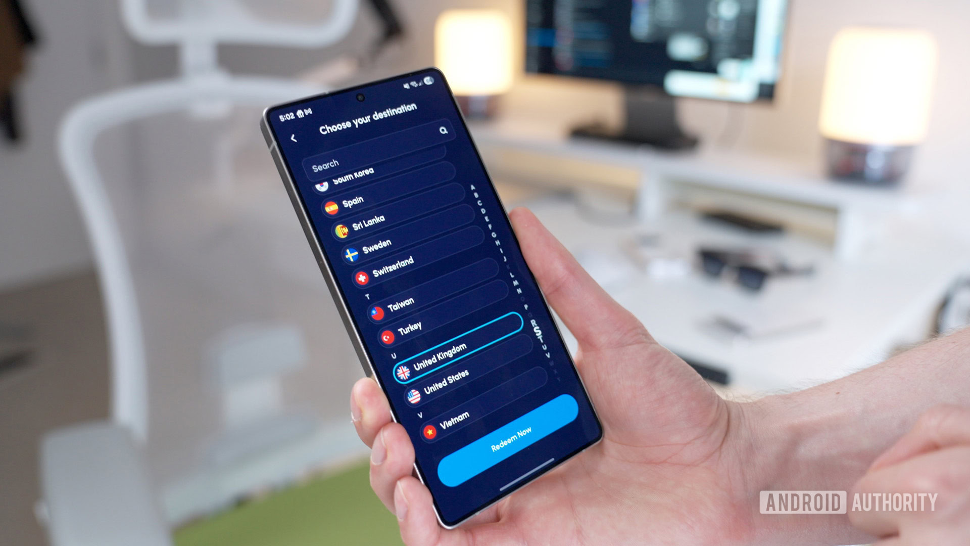 Lista de países de aplicativos Nomad S25 Ultra