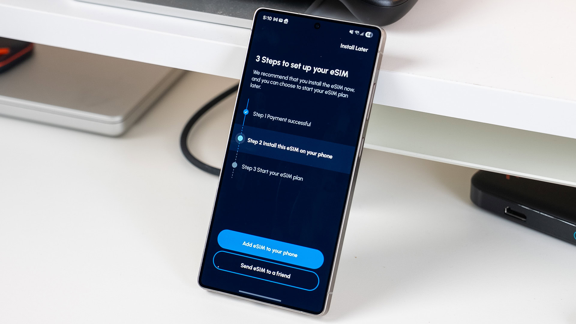 Nomad App Sim configura S25 Ultra