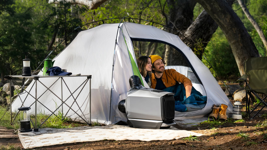 Acampamento de ar condicionado portátil da onda de fluxo ecoflow 3