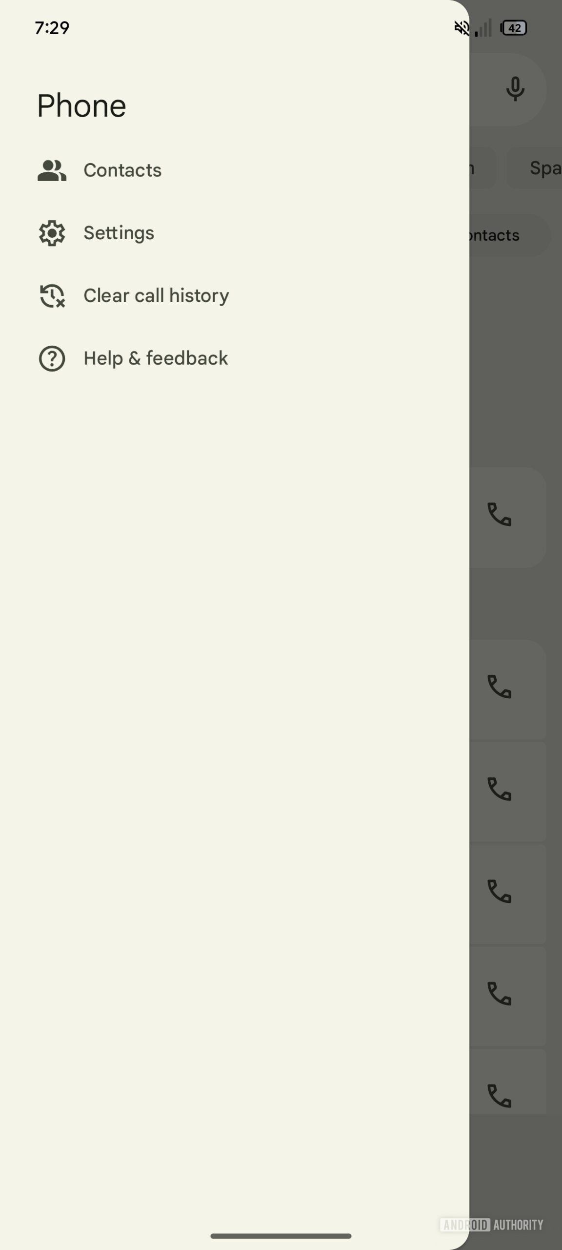 Google Phone App UI no próximo 3