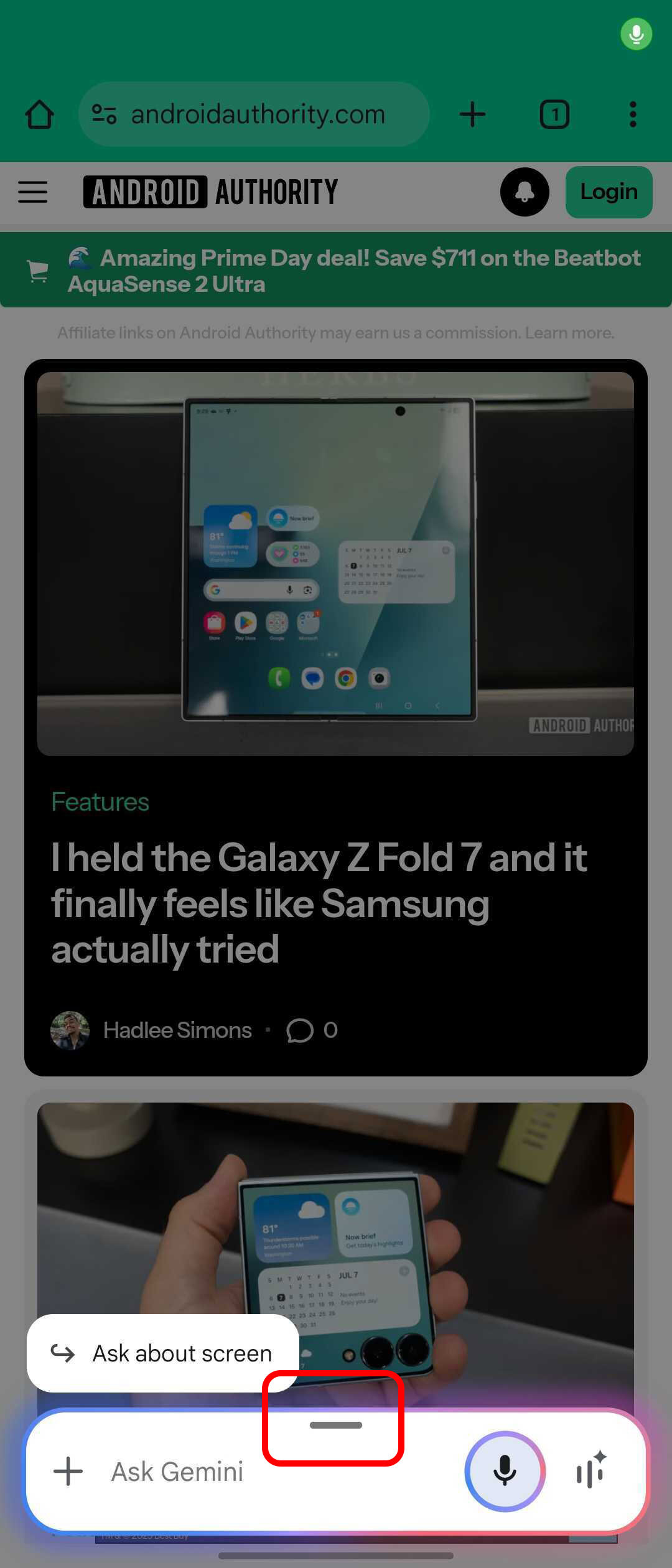 sobreposição do Google Gemini para tela cheia sobreposição do Google Gemini para tela cheia