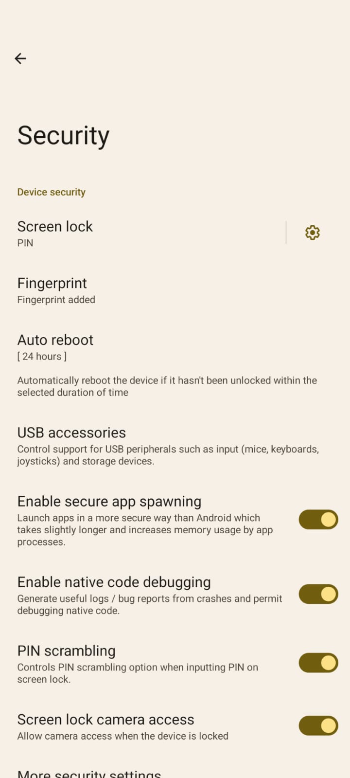 Configurações de reinicialização automática de grafeneos