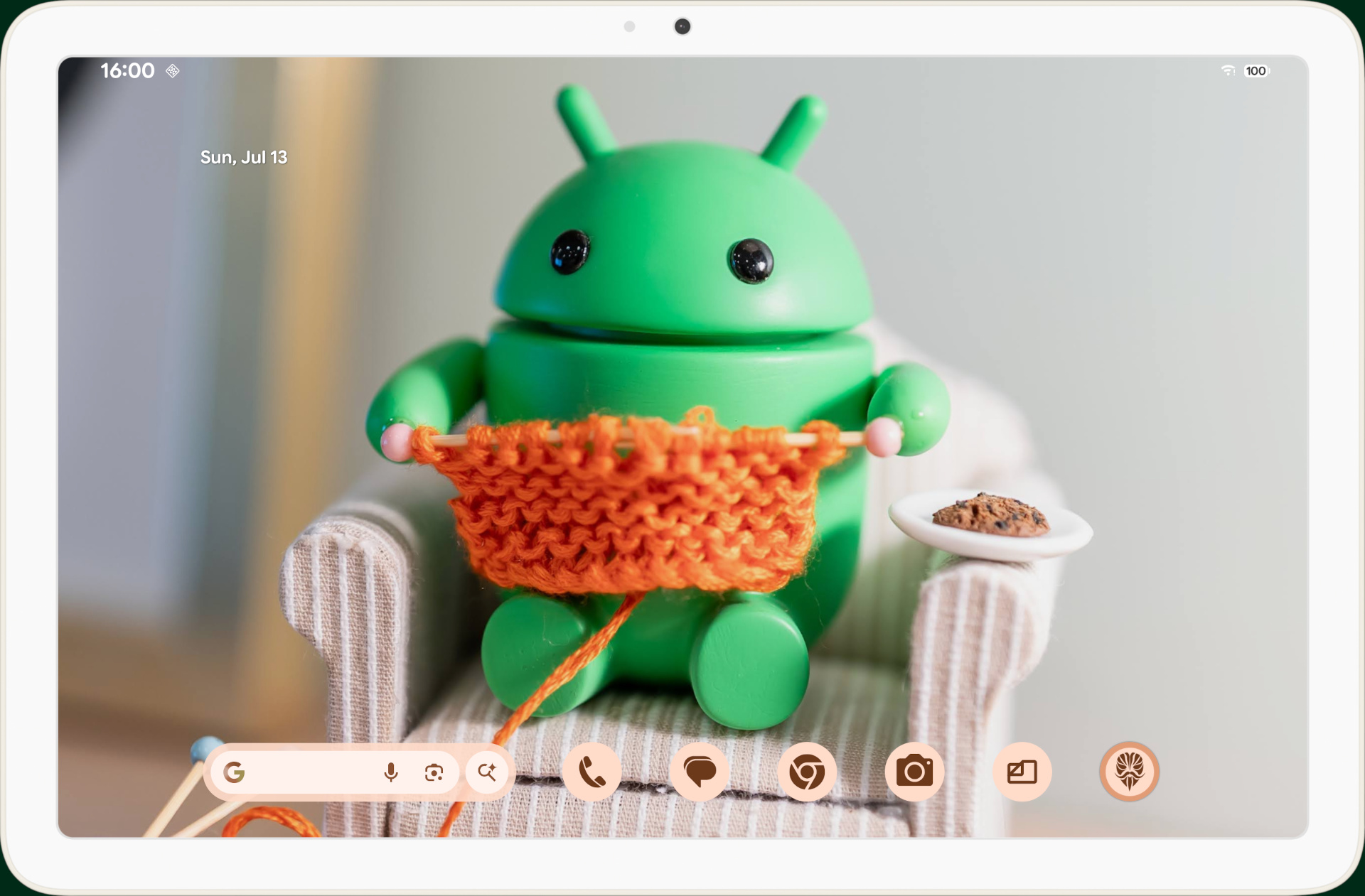 Captura de tela emoldurada da minha tela inicial de tablets Pixel