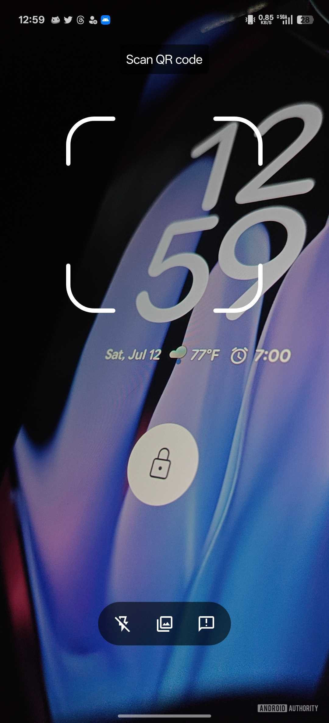 Scanner de código QR redesenhado Android