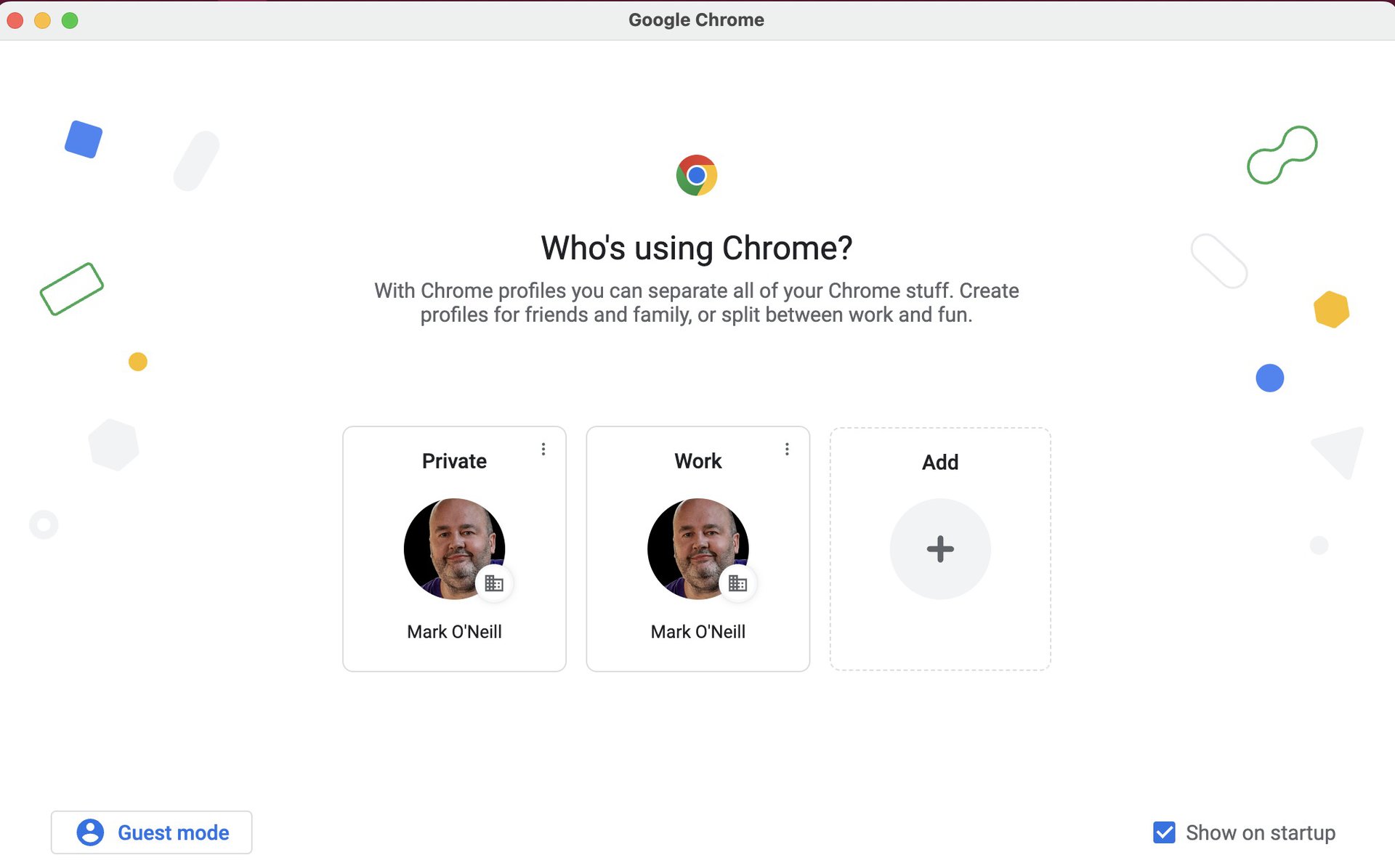 Perfil do Google Chrome Perfil do Google Chrome