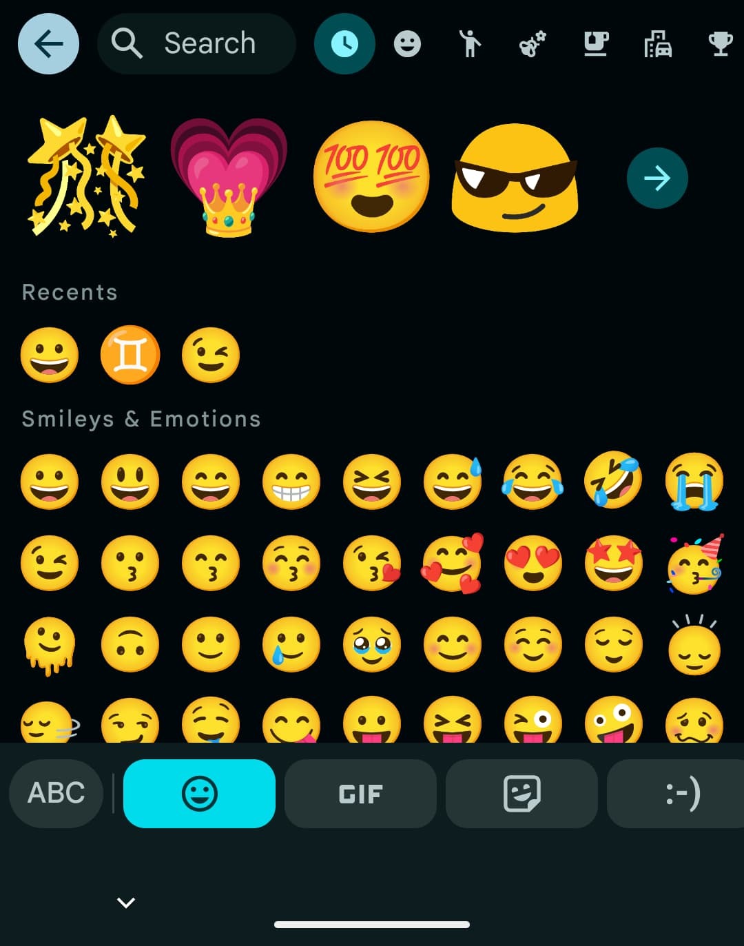 GBOLO EMOJI PICKER VELHO BEA