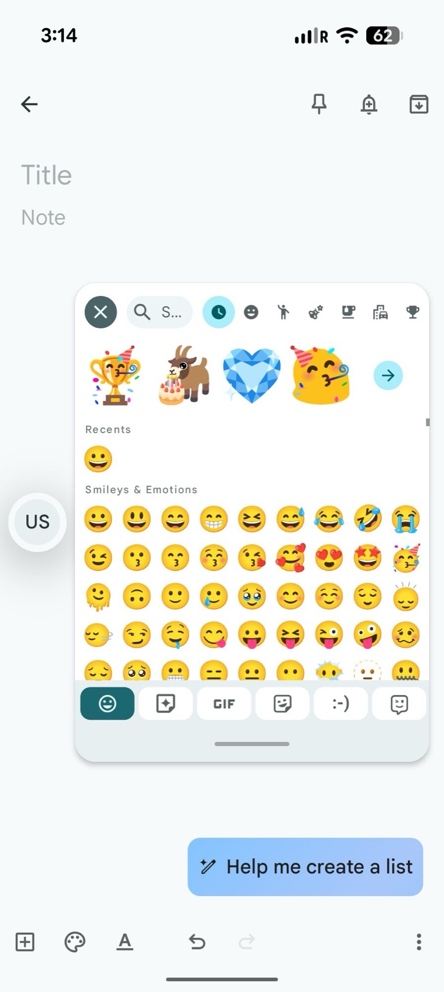 Android Screenshot Teclado físico GBOLE Emoji