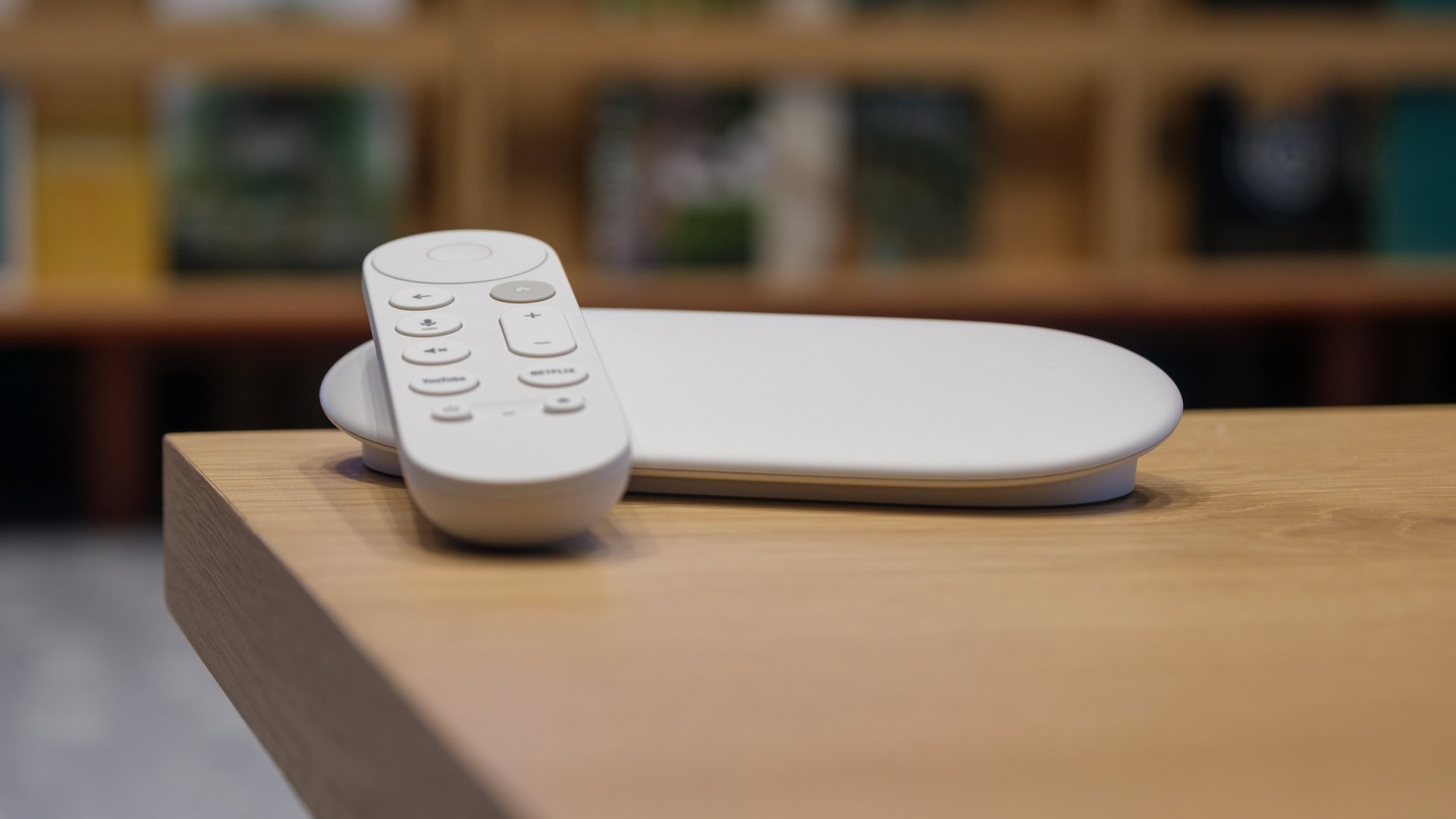 Versão branca de streamer do Google TV