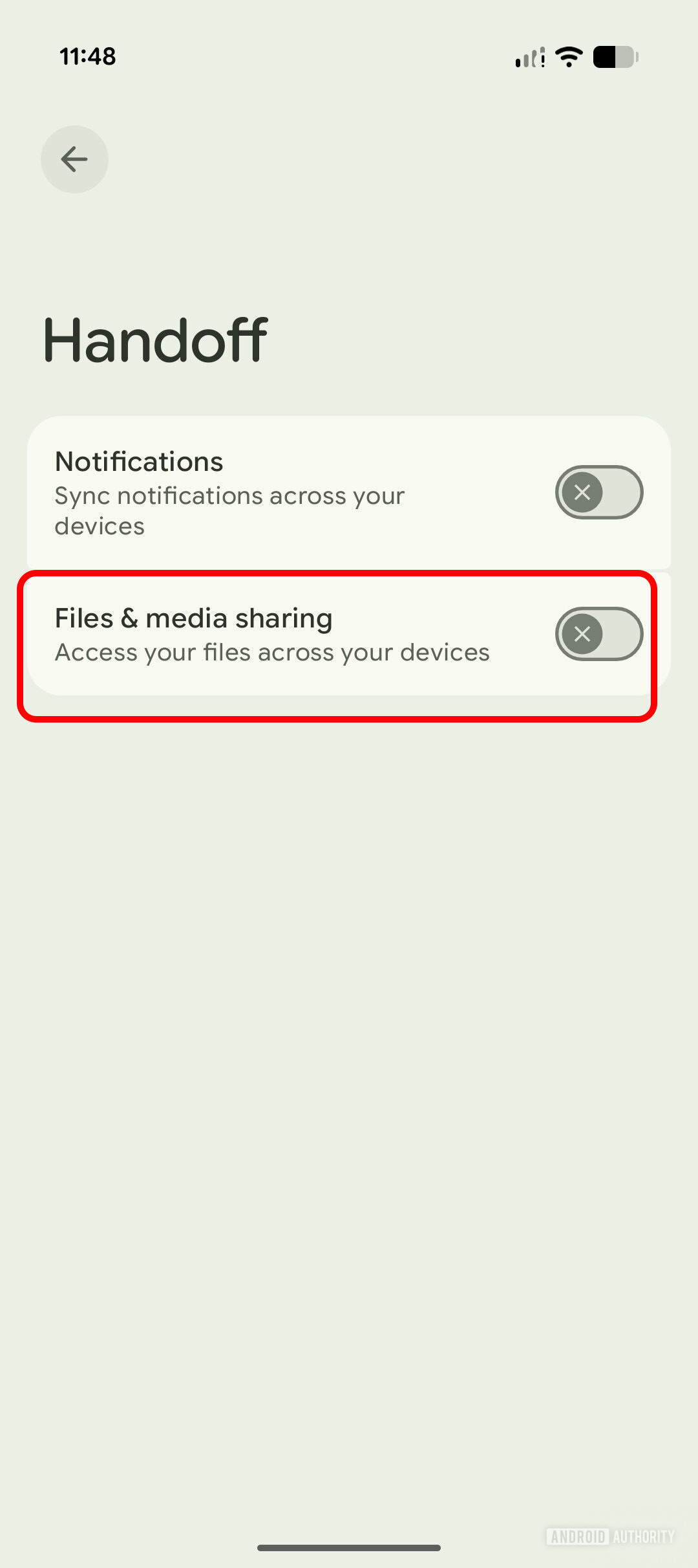 Compartilhamento de arquivos de transferência Android