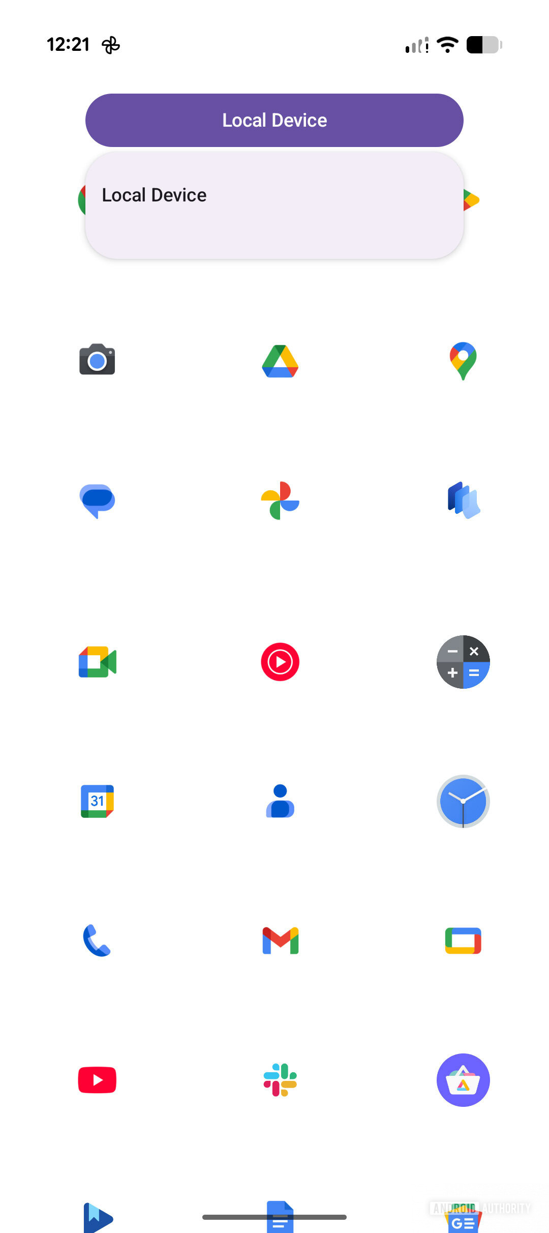 Controle de aplicativos de transferência Android