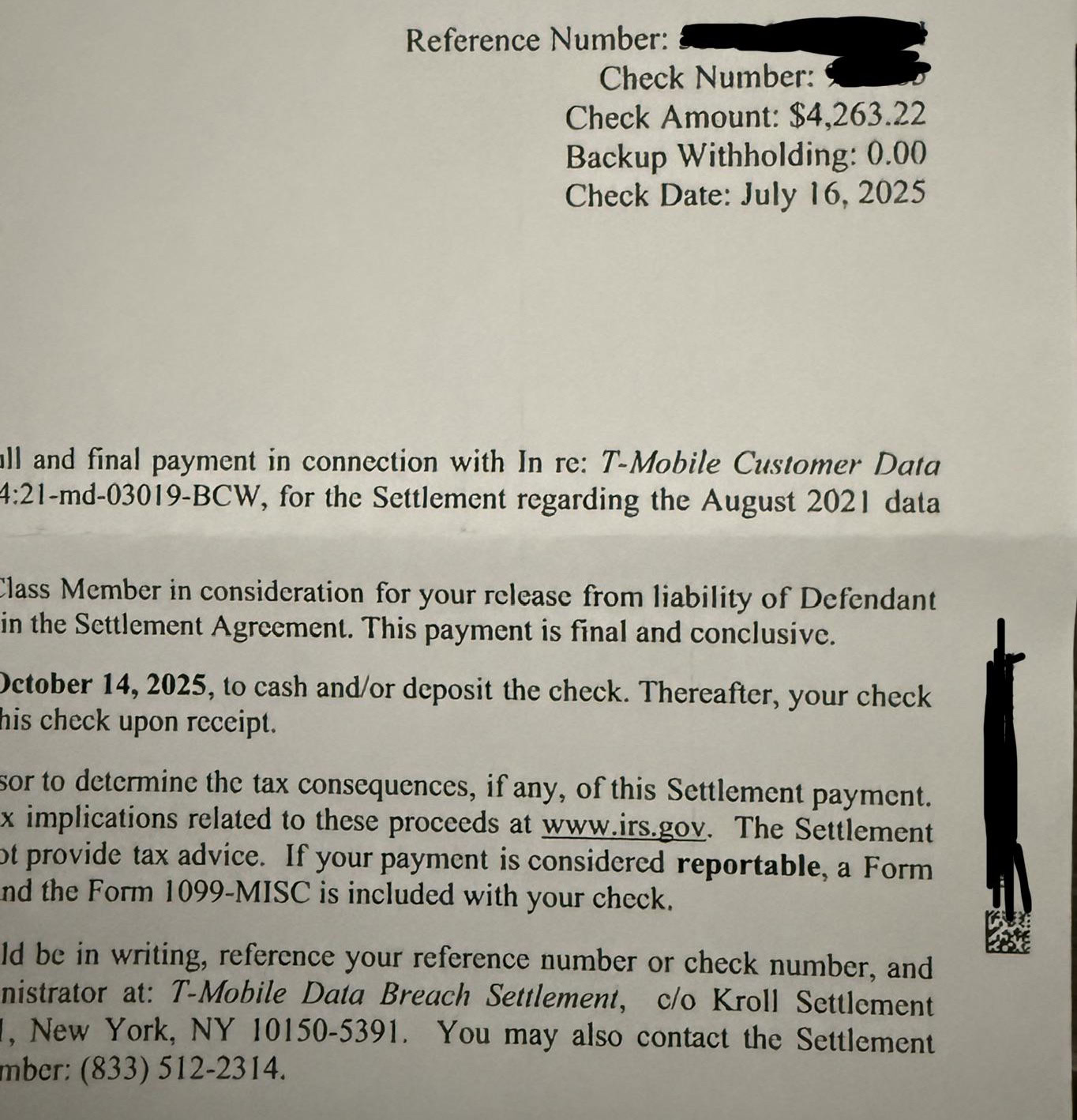 T Móvel Data Breche Settlement de Kroll (2)