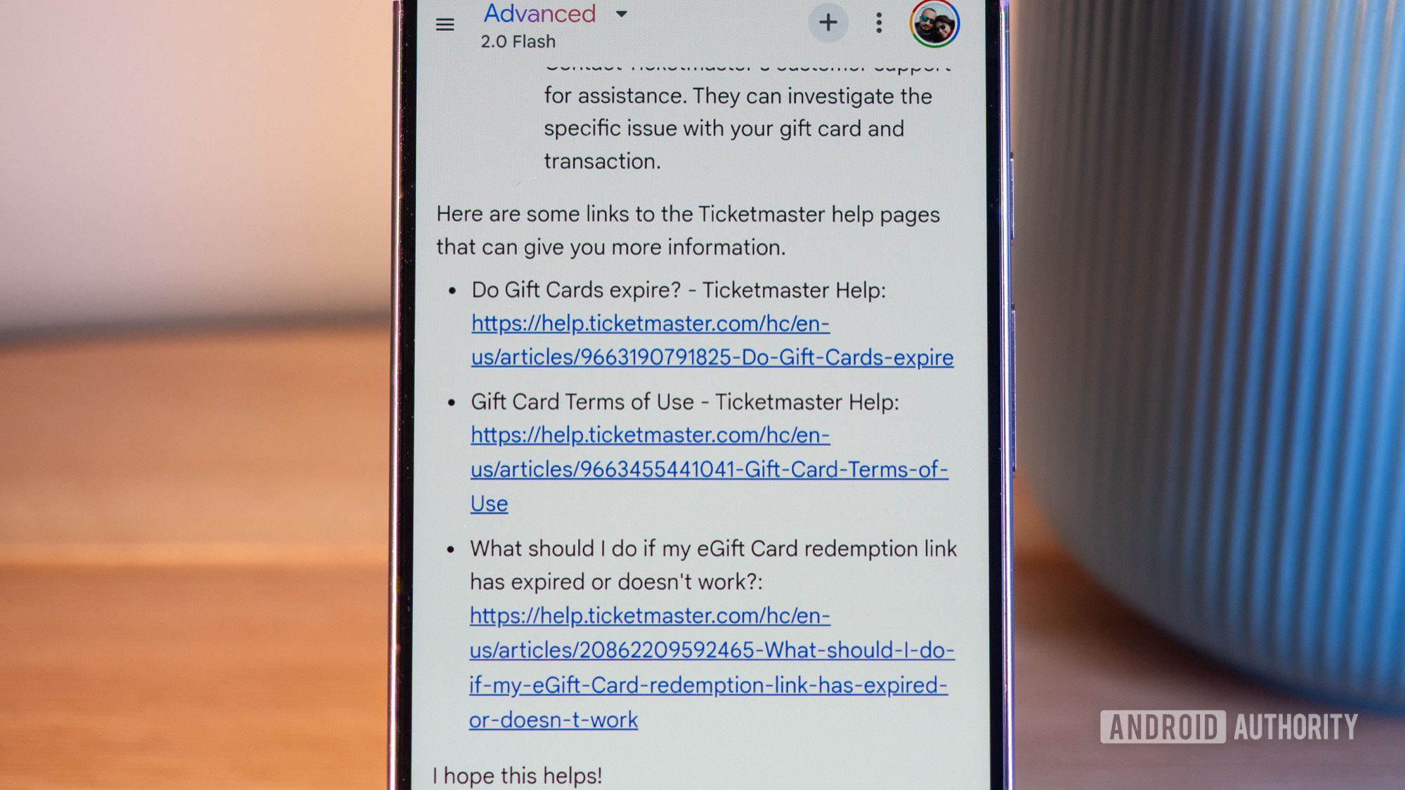 Google Gêmeos fontes após a resposta