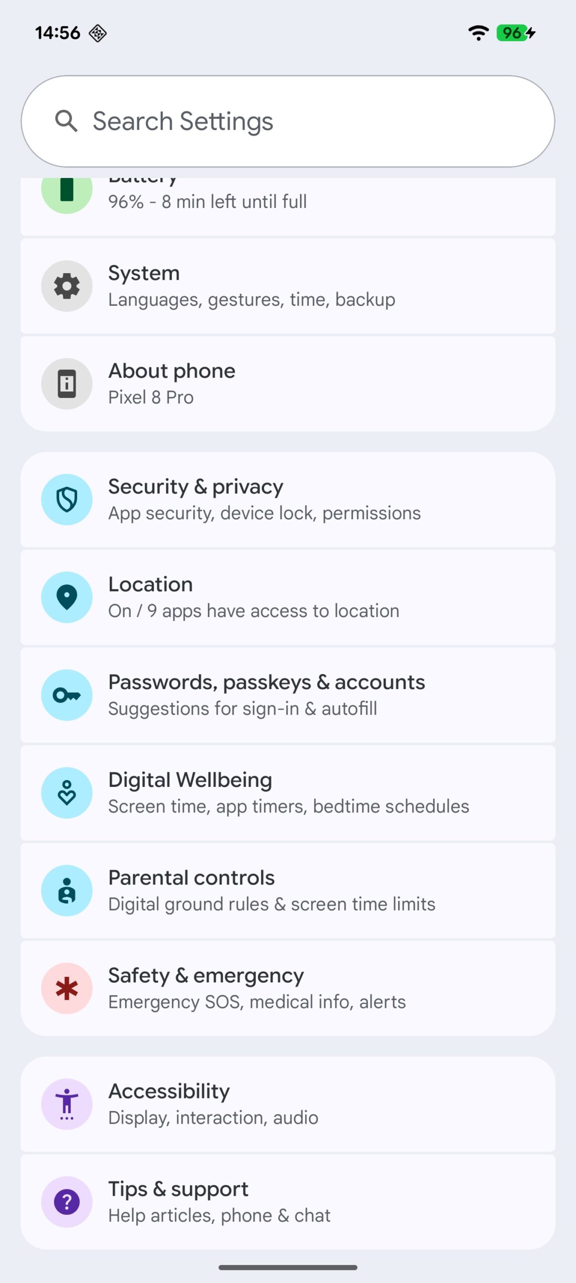 Controles parentais Android Canary Controles parentais Android Canary