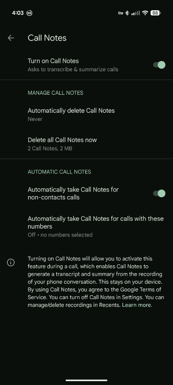 Pixel Notes Notes Delete Automarte Telegram User Alexandria O recurso de eliminação automática nas notas de chamada de pixel.