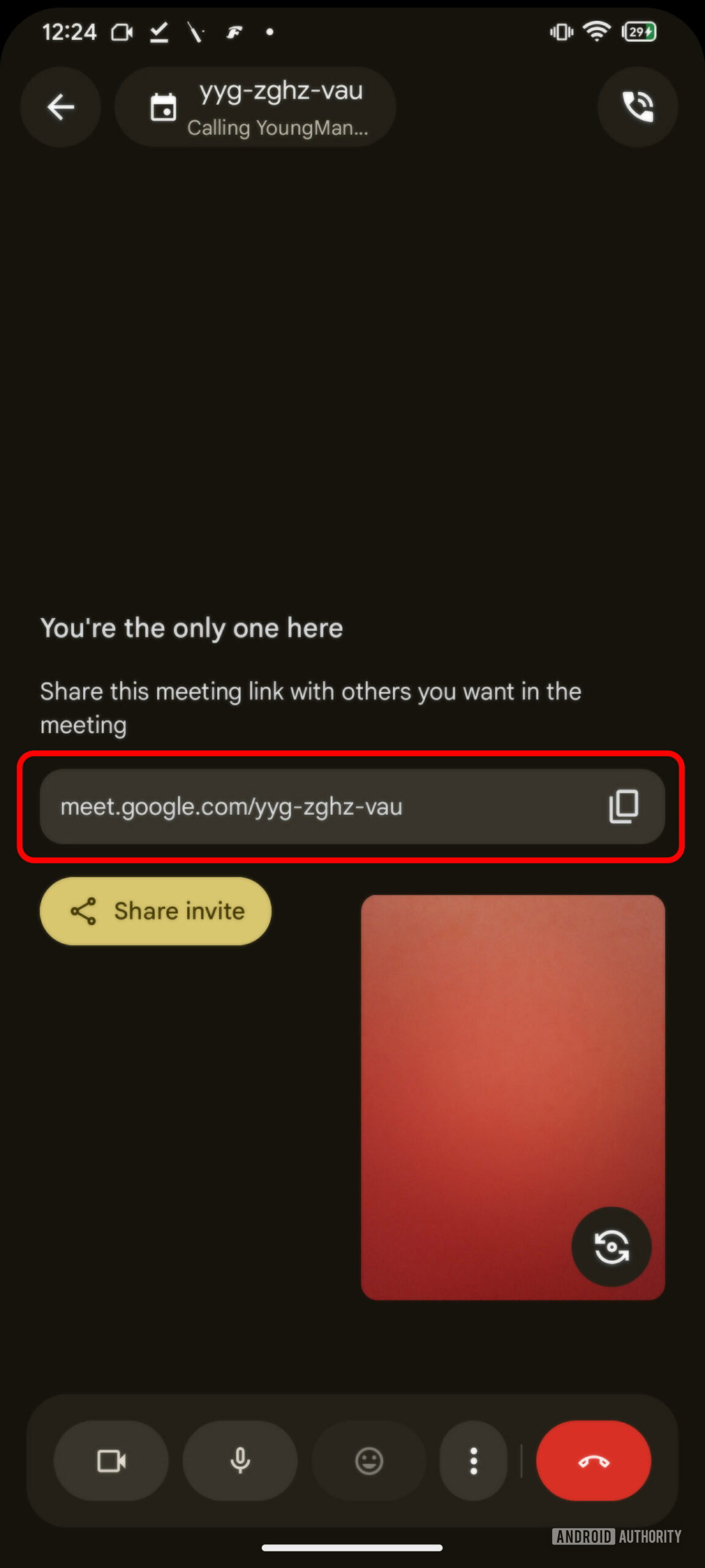 Google Meet, convide outras pessoas para ligar para o link